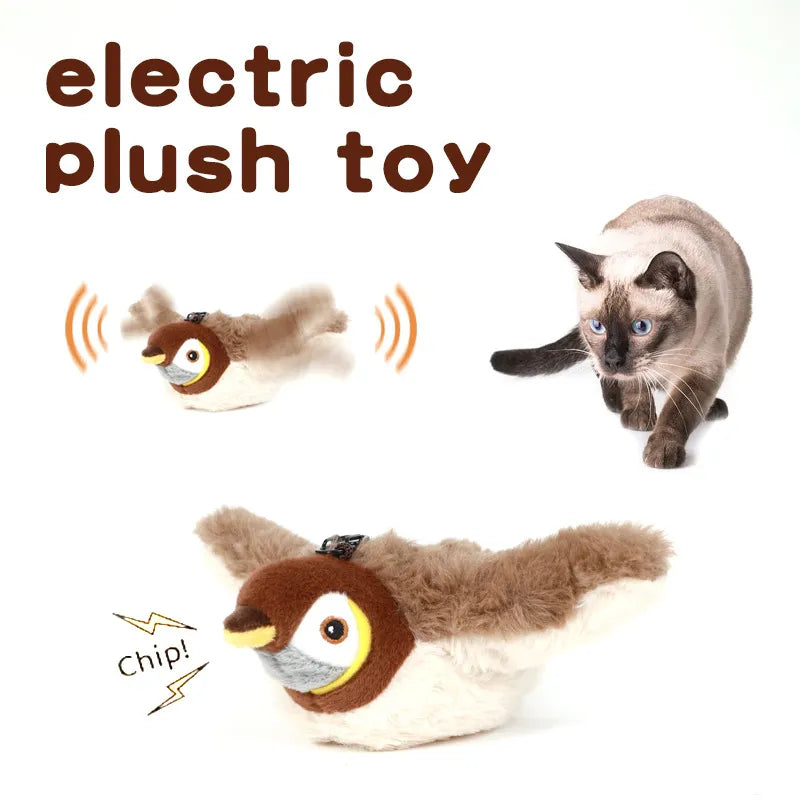 Gift Specials Countdown ⏰🎁Official Cat Toys AI Simulation Flapping Bird Sparrow Rechargeable